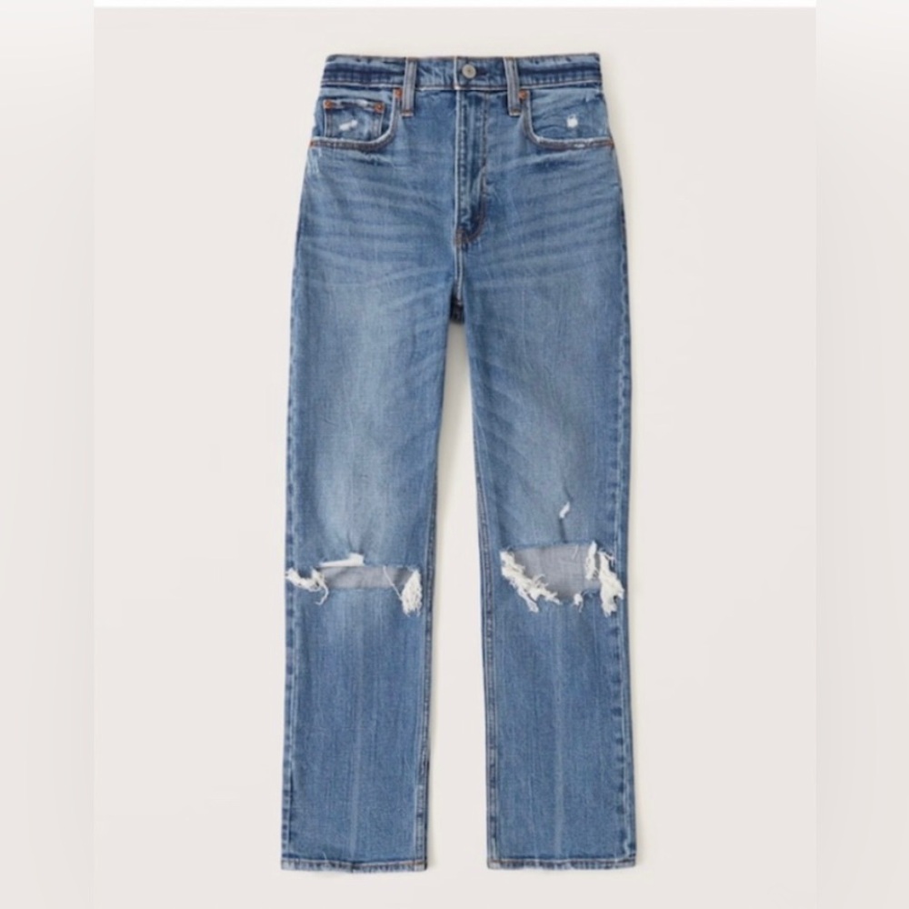 Abercrombie & Fitch Ultra High Rise Ankle Straight Jeans